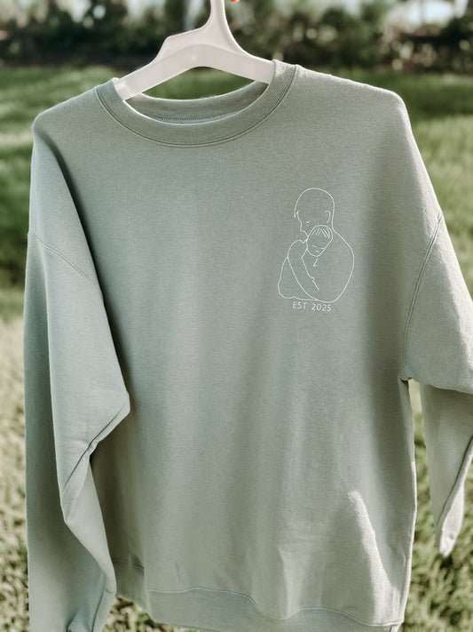 Custom Outlined Image Sweater